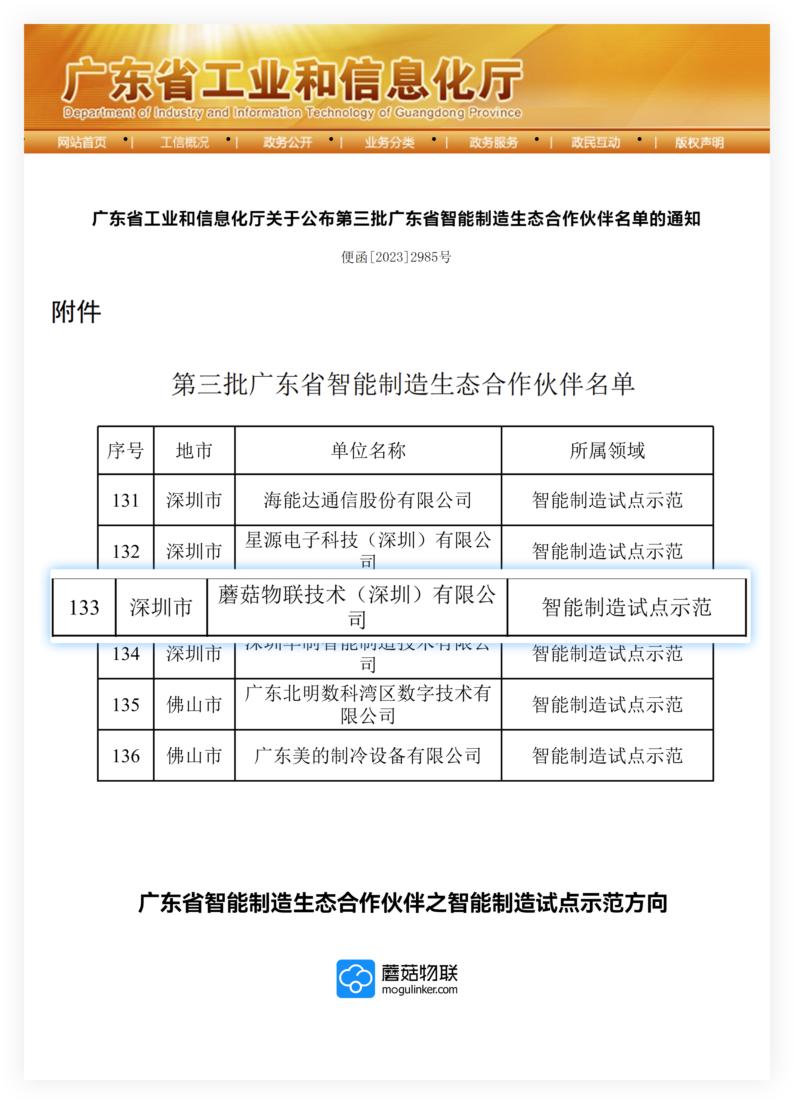 广东省智能制造生态合作伙伴之智能制造试点示范方向